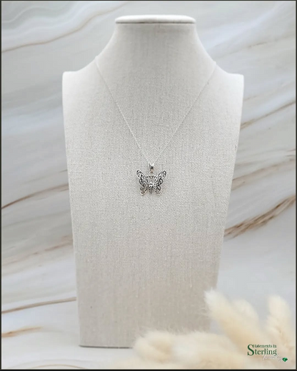 Sterling Silver Butterfly Pendant III