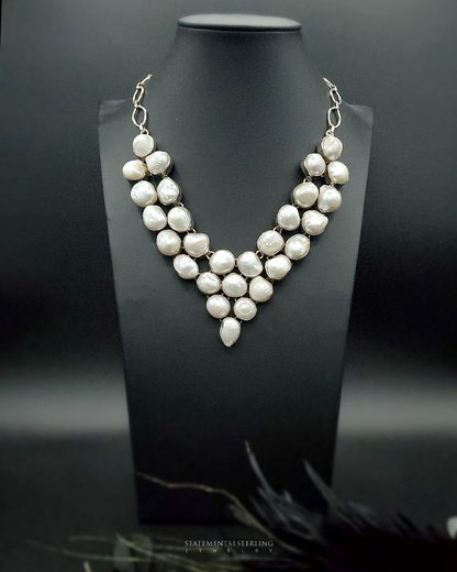 Freshwater Baroque Pearl and Sterling Silver Necklace