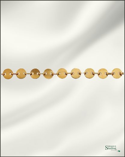 14k Gold Filled Sequin Disc Bracelet