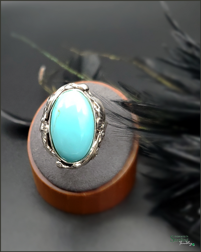 Turquoise and Sterling Silver Southwest Ring