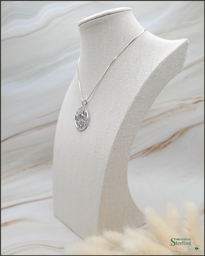 Multi Gemstone Sterling Silver Circle  Pendant