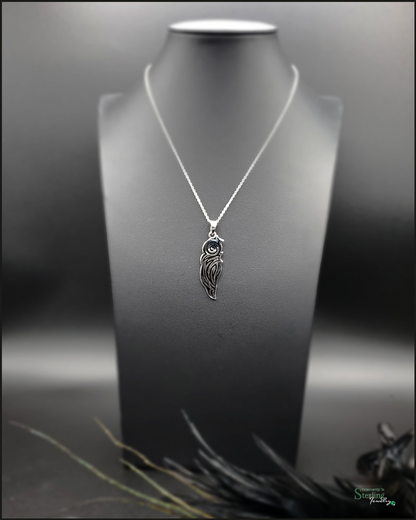 Bird Pendant in Polished Sterling Silver