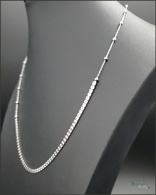 Sterling Silver Italian Double Link Necklace