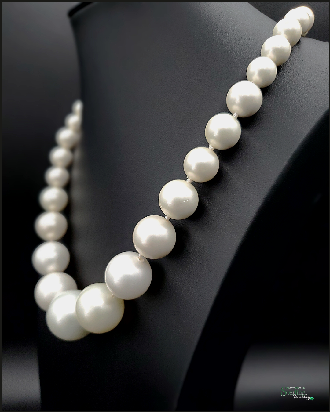 Vintage Shell Pearl and Sterling Silver Necklace