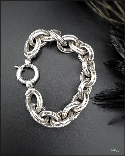 Vintage Sterling Silver Link Bracelet