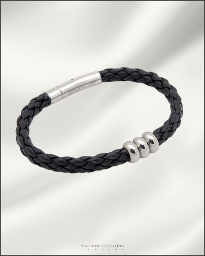 Rimanchik NORSE Bracelet in Black Leather