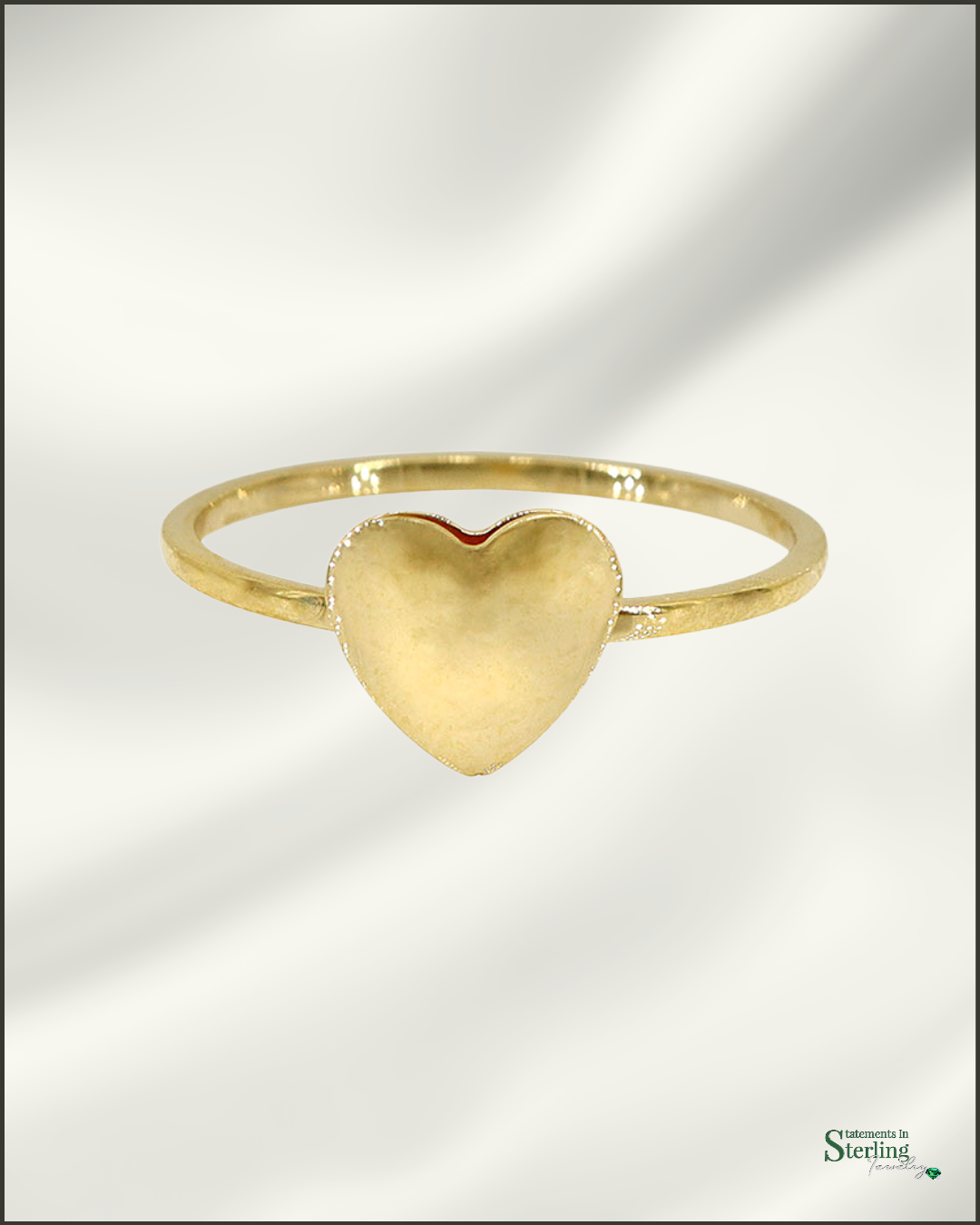 10k Gold Heart Ring for Her