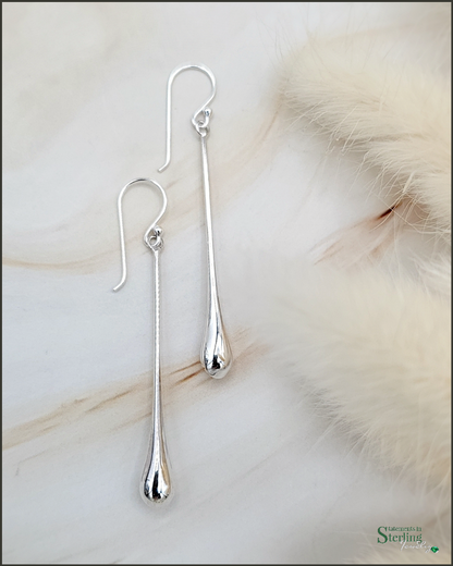 Sterling Silver Elegant Drop Earrings