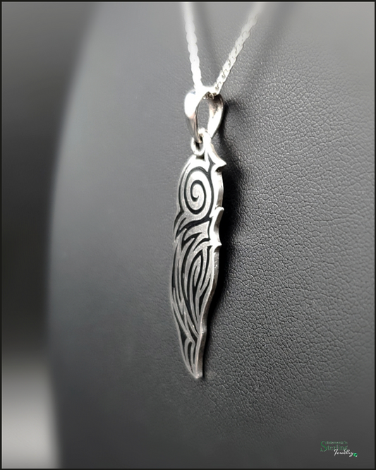 Bird Pendant in Polished Sterling Silver