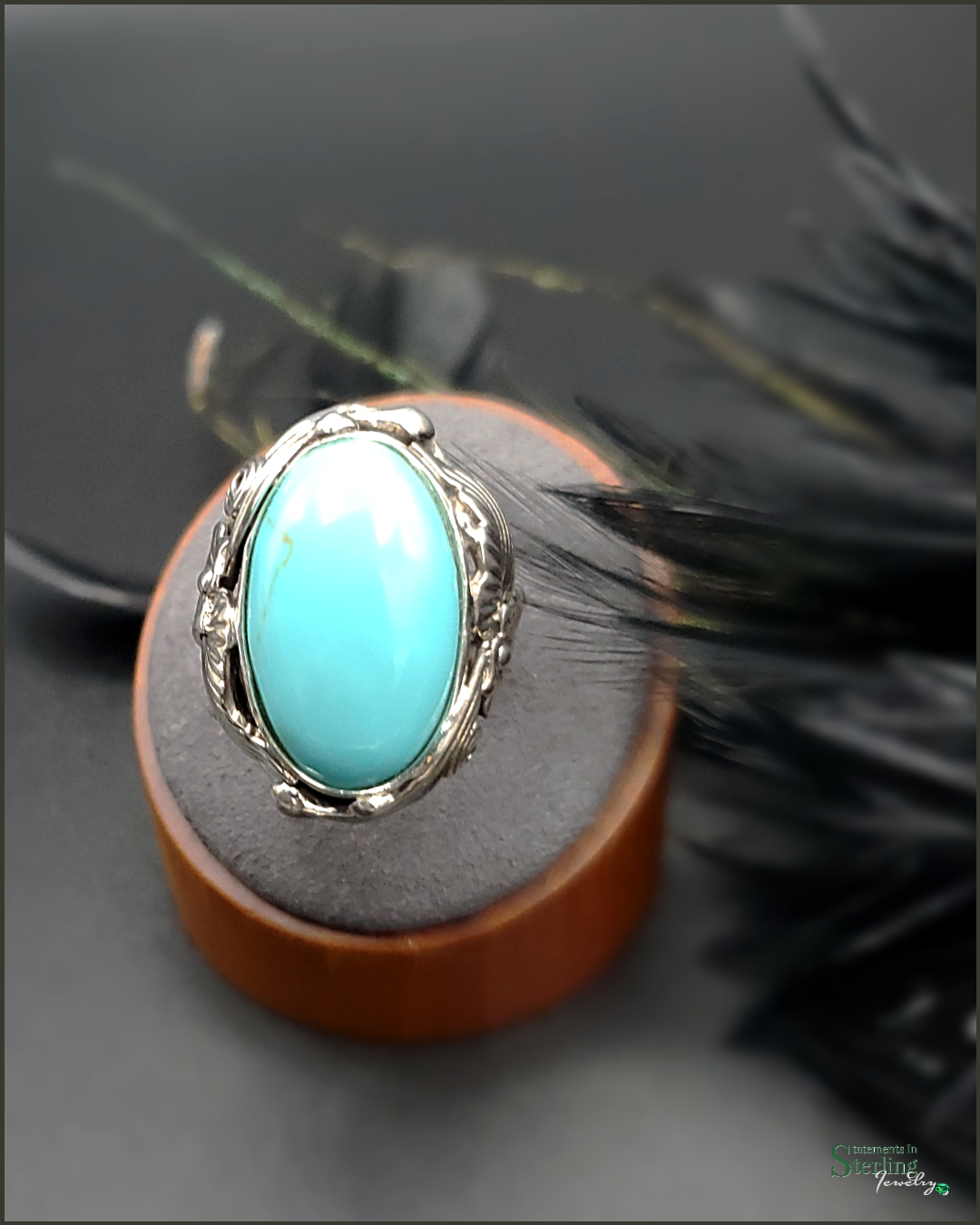 Turquoise and Sterling Silver Southwest Ring