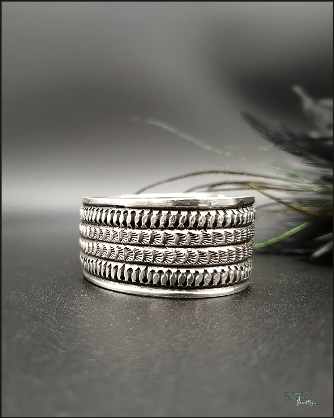 Navajo Sterling Silver Cuff Bracelet by Leonard Maloney