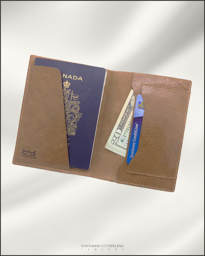 Rimanchik Leather Passport Cover in Tan