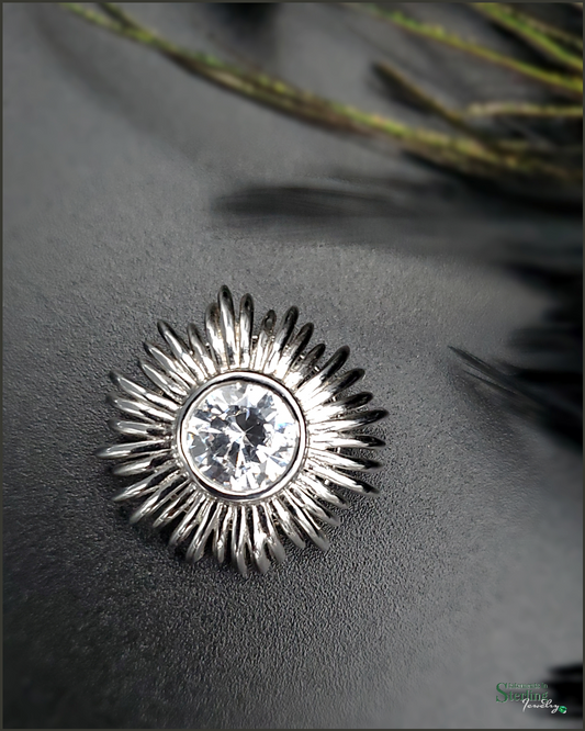 Sterling Silver Vintage Sunburst Pendant