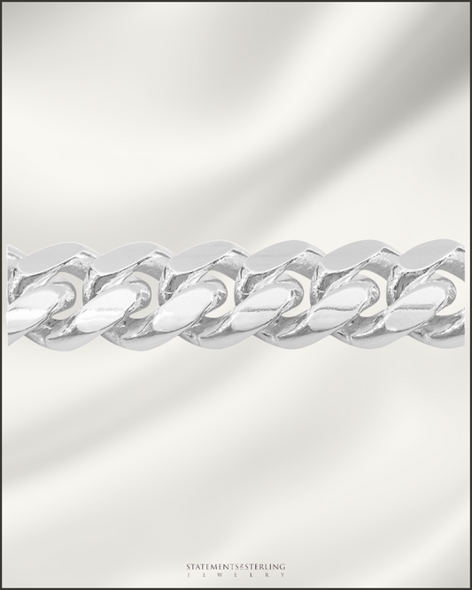 Italian Solid Sterling Silver Miami Cuban Chain - 10mm