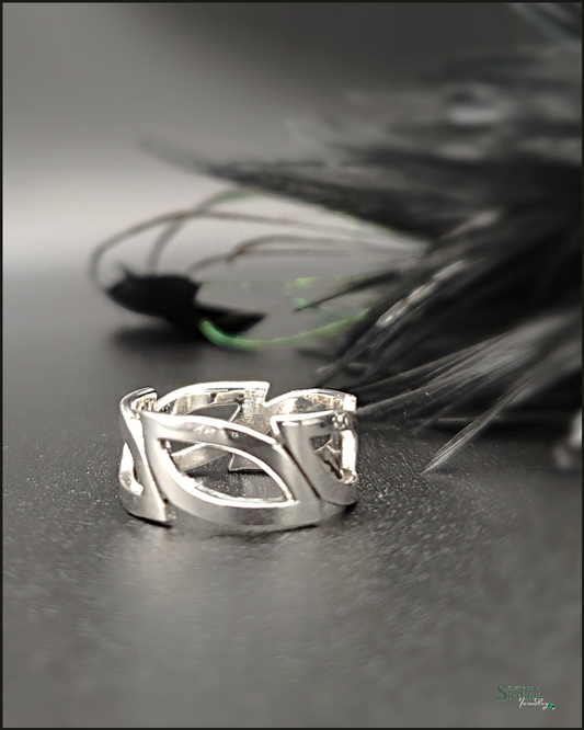 Sterling Silver Leaves Ring Band