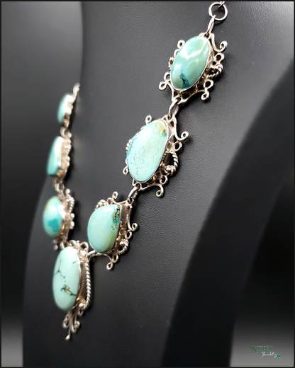 Vintage Turquoise and Silver Necklace