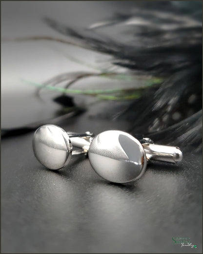 Sterling Silver Oval Cufflinks