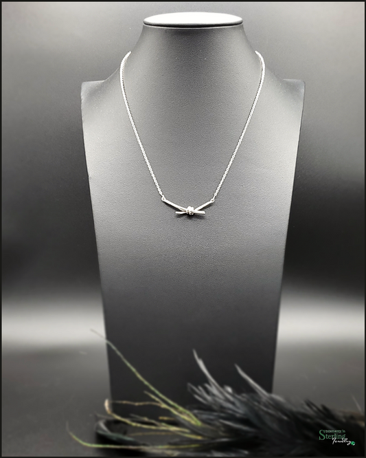 Sterling Silver Love Knot Necklace