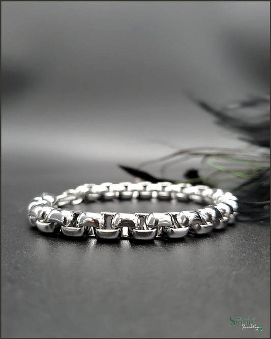 Stainless Steel Smooth Box Link Bracelet