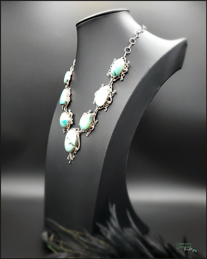 Vintage Turquoise and Silver Necklace