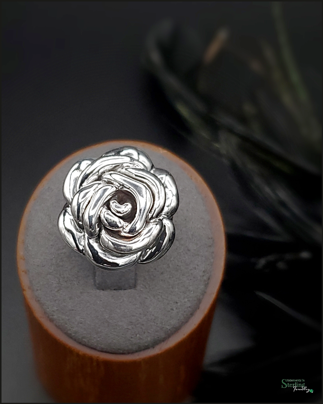 Sterling Silver Rose Ring