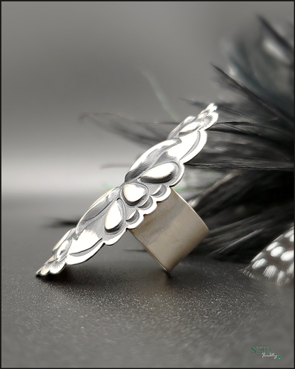 Sterling Silver Adjustable Ring/Scarf Slide I by Leander Tahe