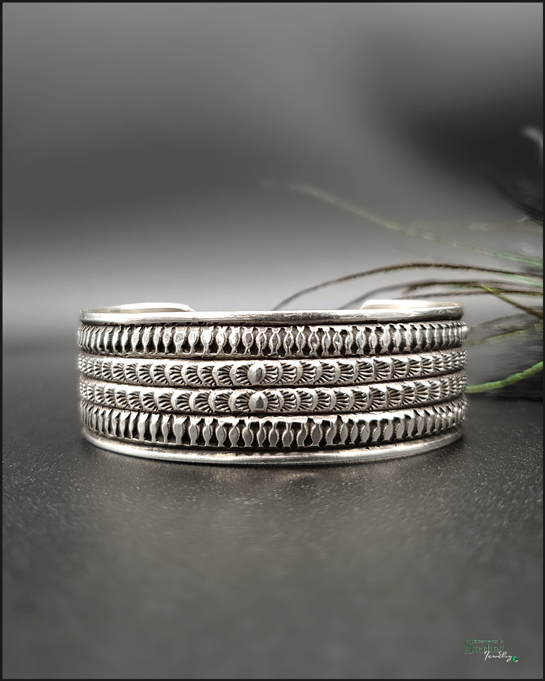 Navajo Sterling Silver Cuff Bracelet by Leonard Maloney