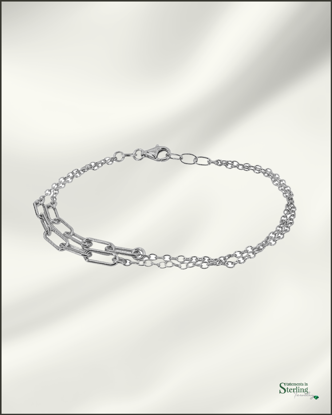 Sterling Silver Modern Link Bracelet