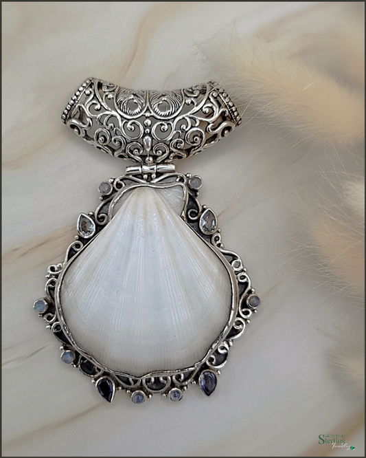 Stunning Multi-Gem and Sterling Silver Pendant