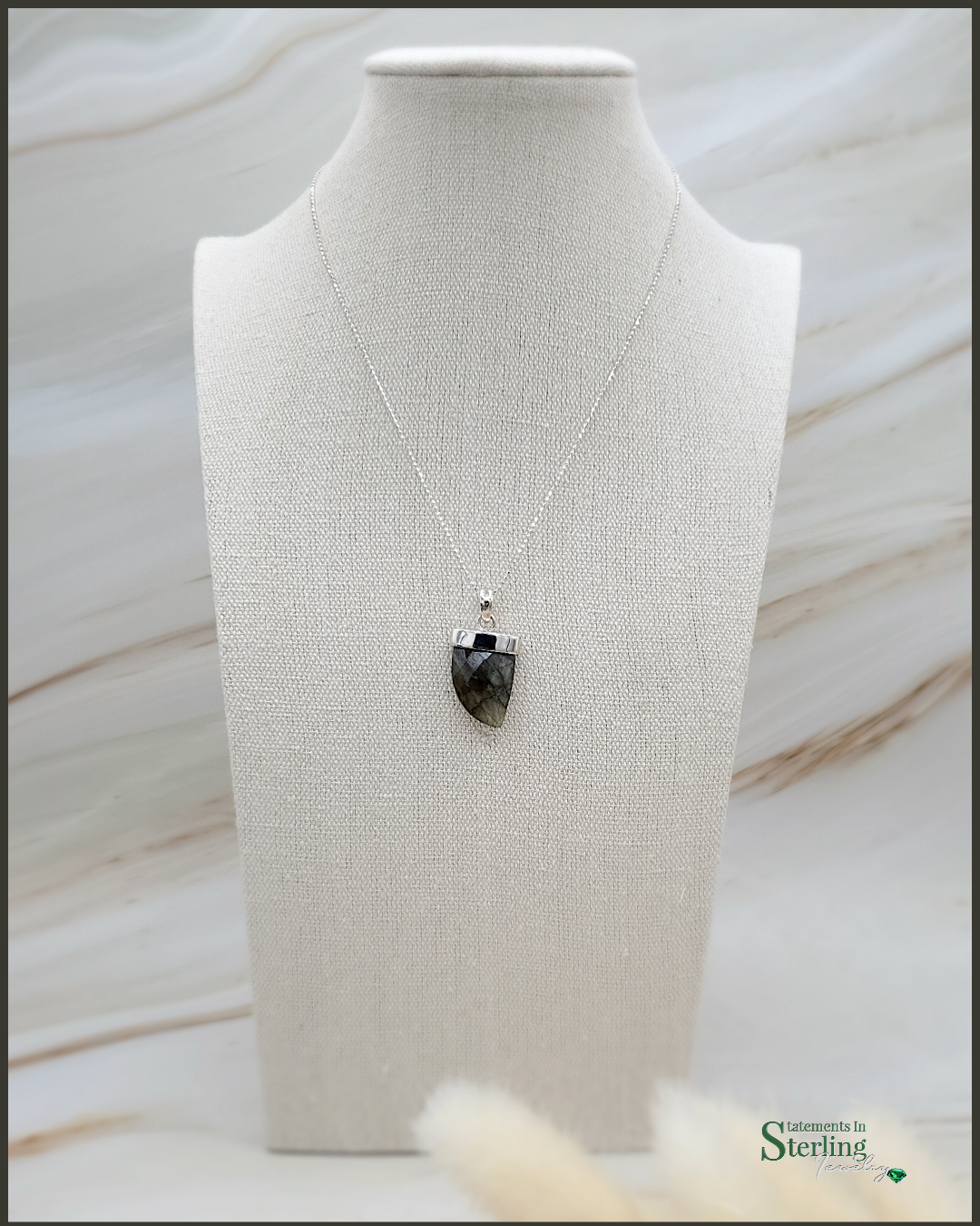 Labradorite and Sterling Silver Pendant