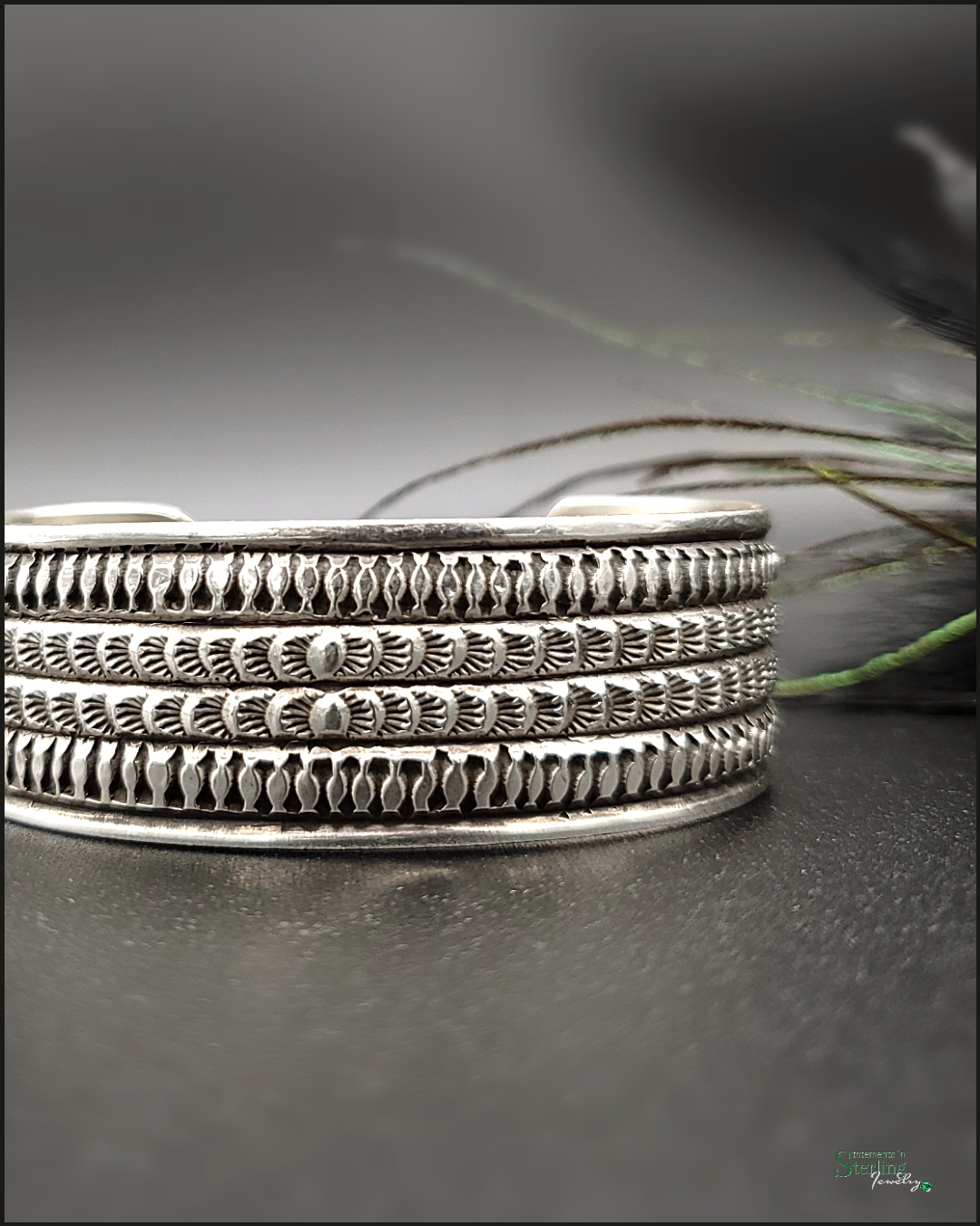 Navajo Sterling Silver Cuff Bracelet by Leonard Maloney