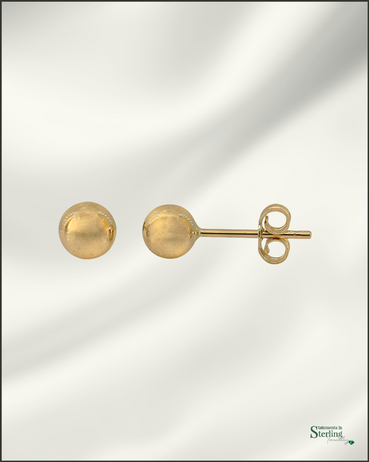 14k Gold Filled Round Stud Earrings