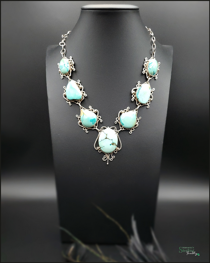 Vintage Turquoise and Silver Necklace