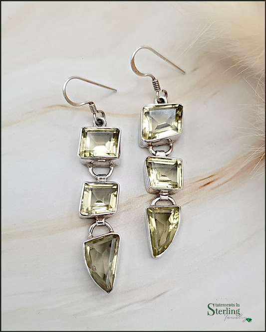 Citrine and Sterling Silver Sunshine Drop Earrings