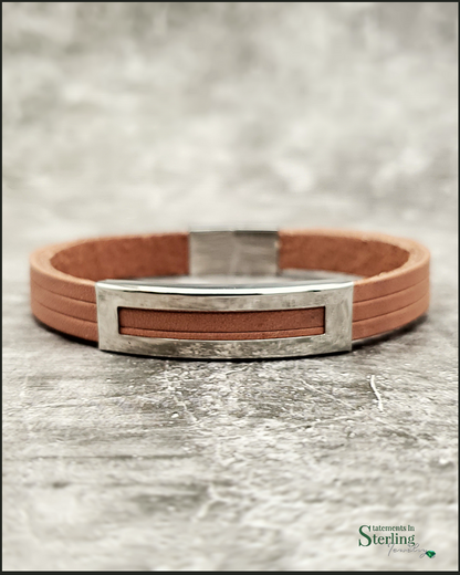 Rimanchik HELIOS Bracelet in Tan Leather