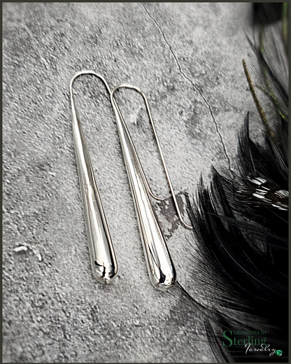 Sterling Silver Long Drop Earrings
